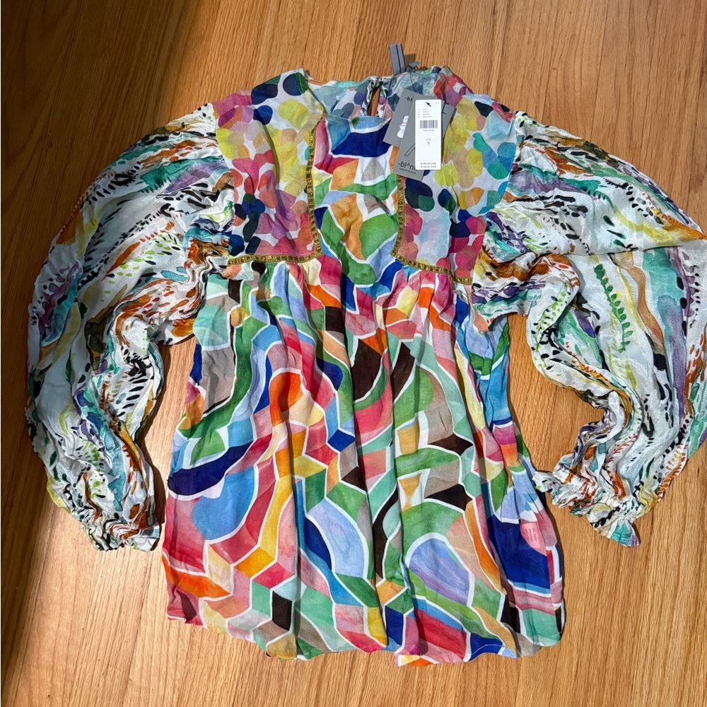 Anthropologie Colorful Geometric Women's Top bl^nk